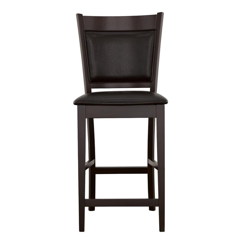 Jaden - Upholstered Counter Chair (Set of 2) - Black And Espresso - Atlantic Fine Furniture Inc