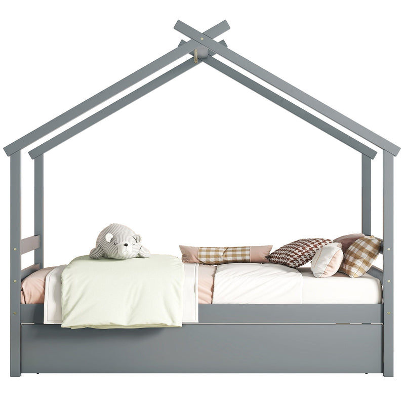 House-Shaped Bed With Trundle