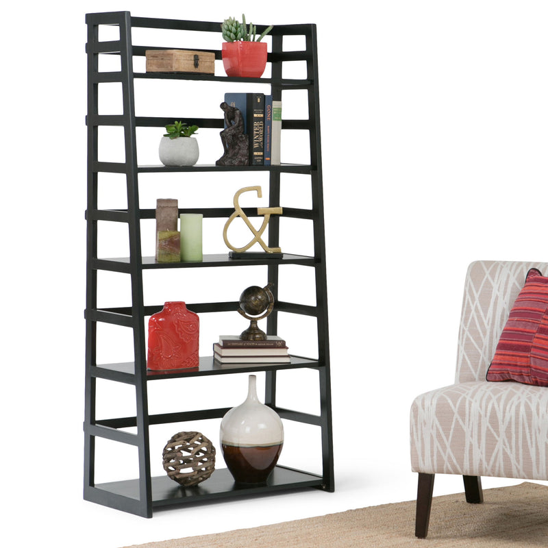 Acadian - Handcrafted Ladder Shelf Bookcase