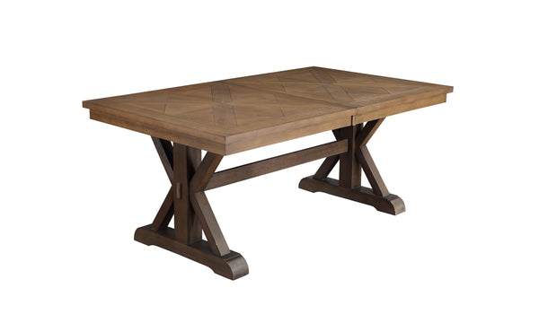 Pascaline - Rustic Dining Table - Brown / Oak