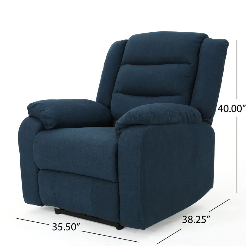 Wide - Power Standard Recliner - Navy Blue