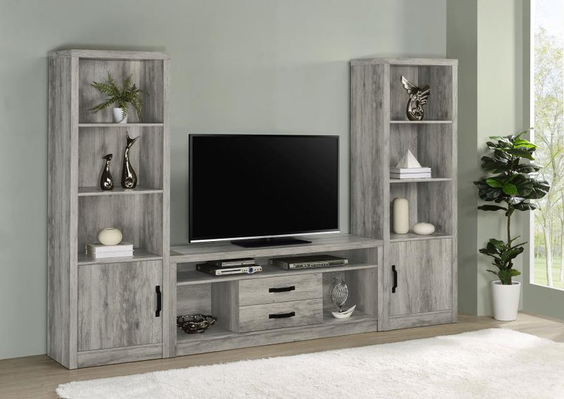 Burke - 2-Drawer Engineered Wood TV Stand - Gray Driftwood