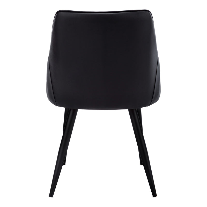 Dining Chair, Side Upholstered For Dining Room, Contemporary And Modern (Set of 2) - Black