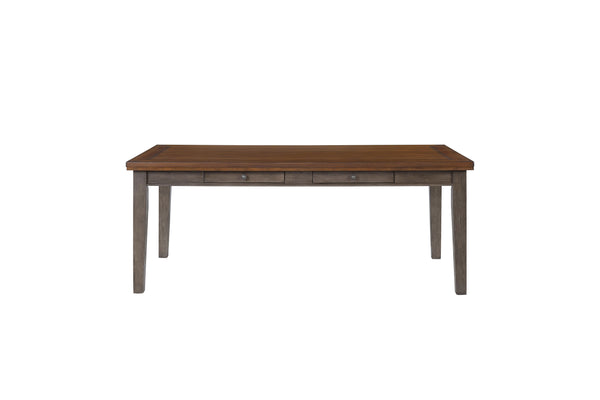 Casual Two Tone 6 Drawer Dining Table - Gray