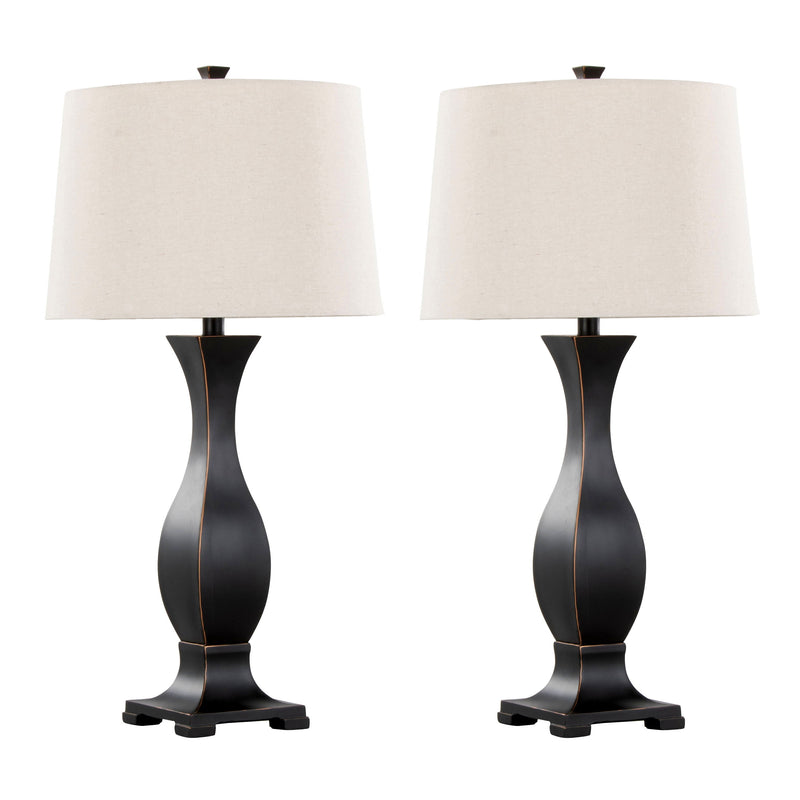 Riley - Contemporary Table Lamp (Set of 2) - Oil Rubbed Bronze / Oat