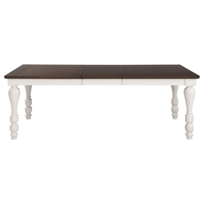 Madelyn - Extension Leaf Dining Table - Coastal White - Atlantic Fine Furniture Inc