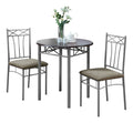 Dining Table Set Small Round 3 Pieces Set