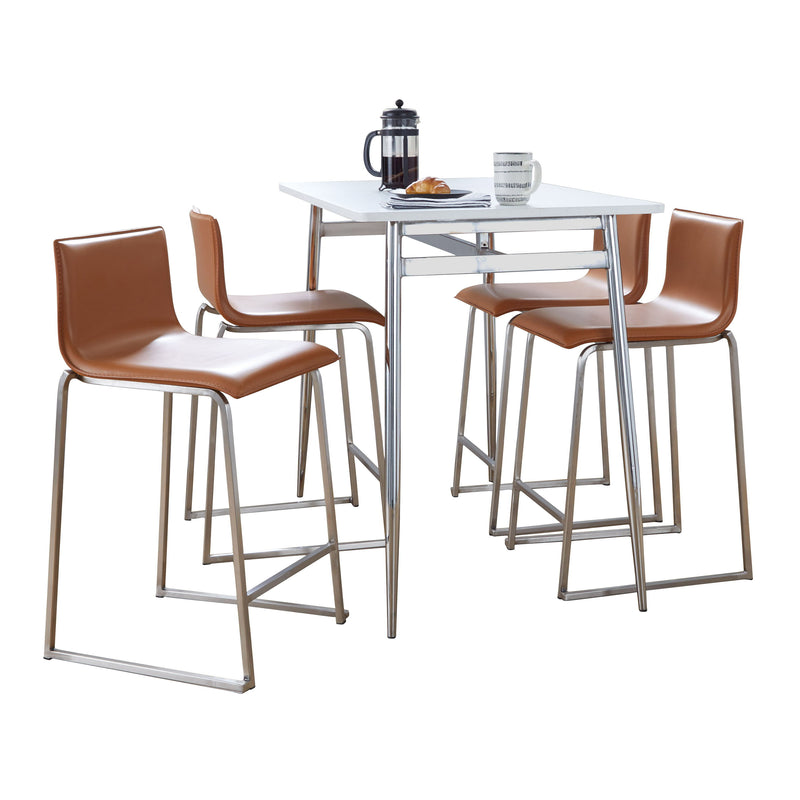 Marcel Mara - 5 Piece Dining Set Upholsted Contemporary Counter Height