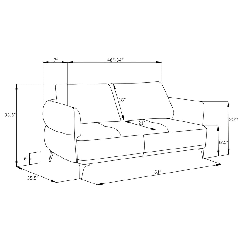 Lively - Chenille Upholstered Sofa Set