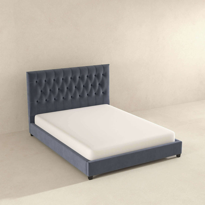 Donald - Mid-Century Modern Upholstered Platform Bed