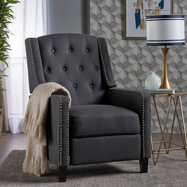 Push Back Chair Classic Fabric - Dark Gray