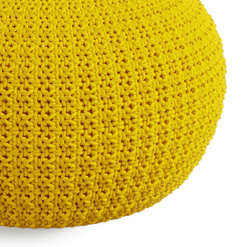 Sonata - Handcrafted Round Knitted Outdoor / Indoor Pouf