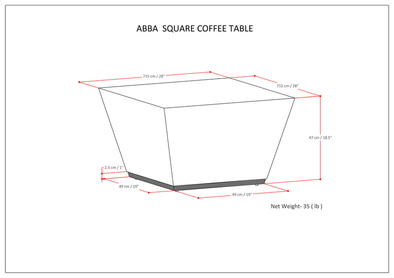 Abba - Handcrafted Square Coffee Table