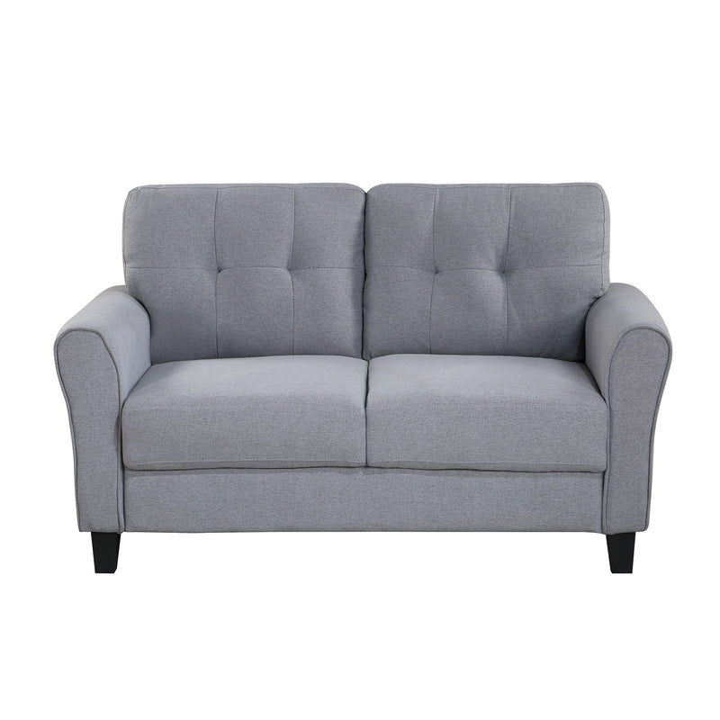 Modern Living Room Loveseat Linen Upholstered Couch Furniture For Home Or Office