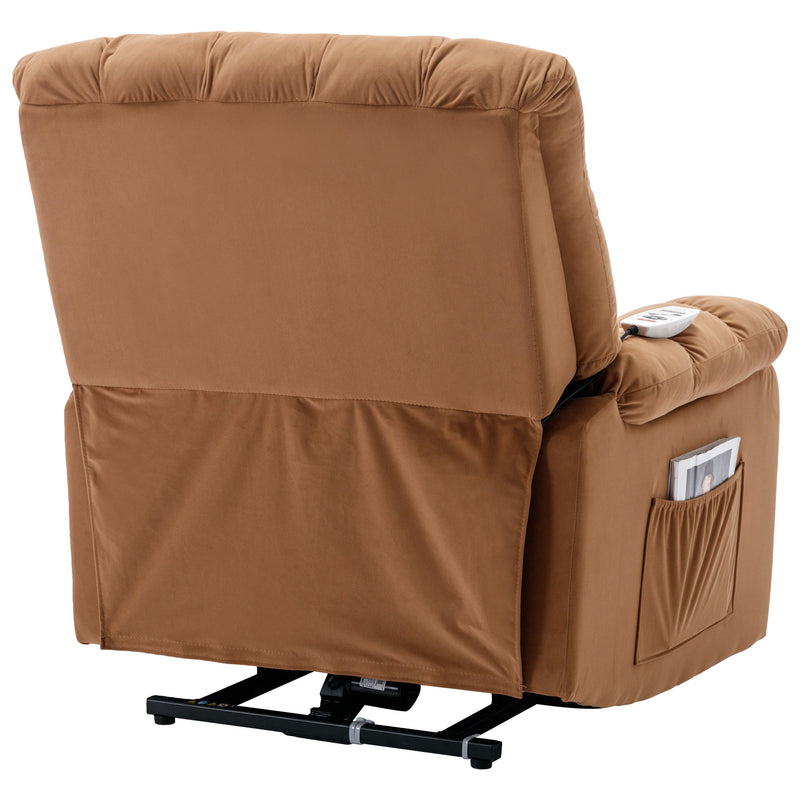 Massage Recliner Chair Electric Power Lift Recliner Chairs With Heat, Vibration, Side Pocket For Living Room Bedroom