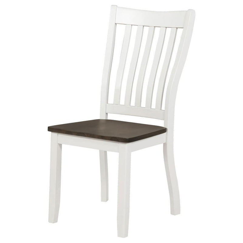 Kingman - Wood Dining Side Chair (Set of 2) - Distressed White - Atlantic Fine Furniture Inc