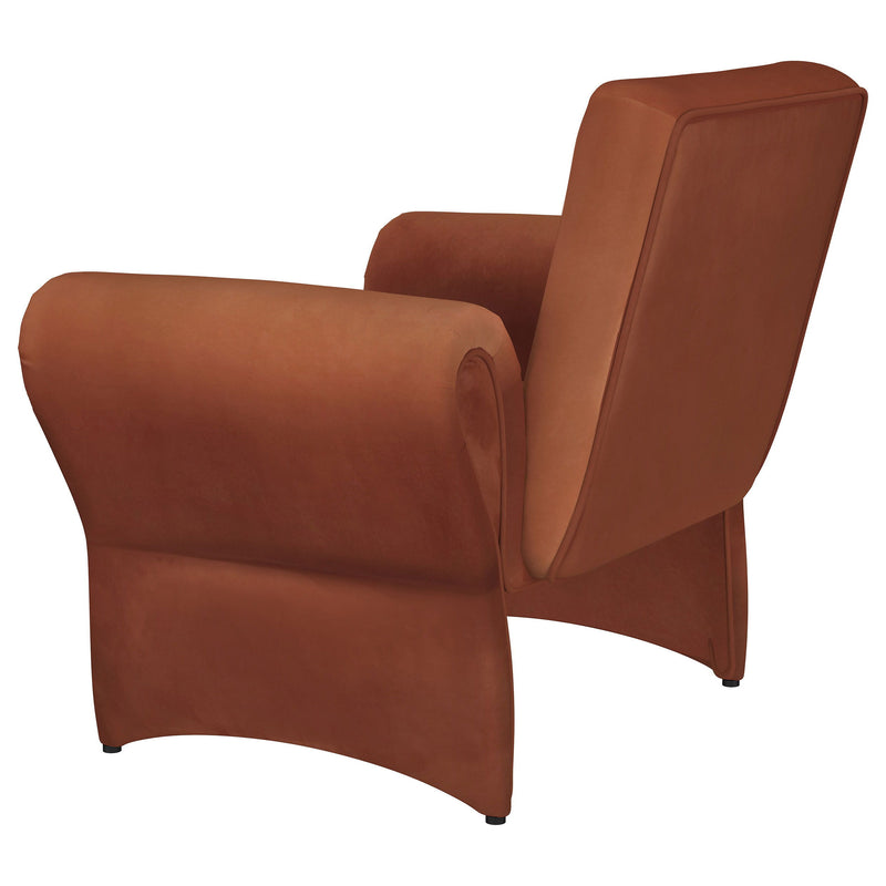 Liana - Upholstered Roll Arm Accent Armchair - Rust