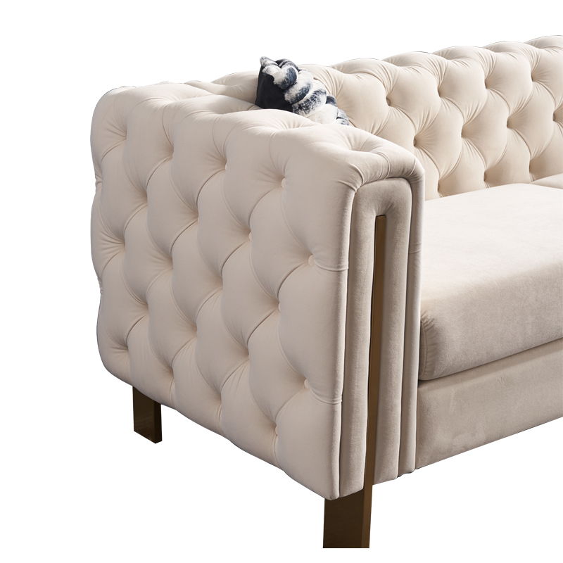 Chesterfield - Modern Tufted Velvet Living Room Sofa, 84.25''W Couch