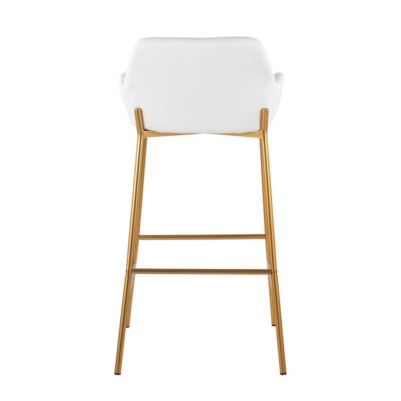 Daniella - Stylish Contemporary Glam Fixed Height Bar Stool (Set of 2)