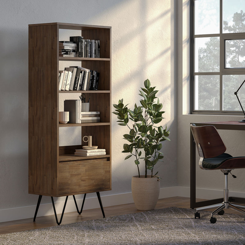 Chase - Tall Bookcase - Rustic Natural Aged Brown