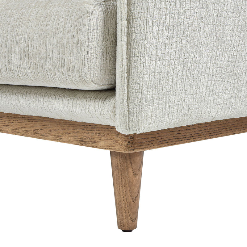 Haven - Flange Arm Oak Sofa - Marled Gray