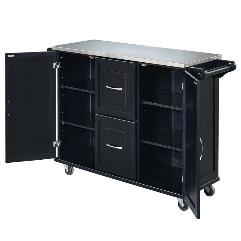 Blanche - Kitchen Cart - Steel Top