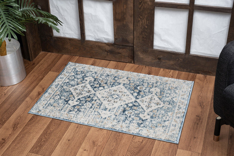 Noble - 5'3" X 7'3" Area Rug - Blue, Polyester