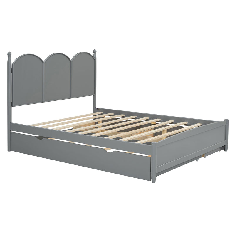 Platform Bed With With 2 Big Drawers And Trundle