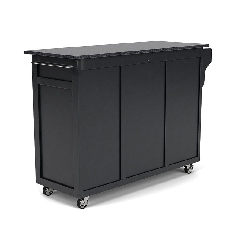 Create-A-Cart - 4 Doors Kitchen Cart - Black Granite Top