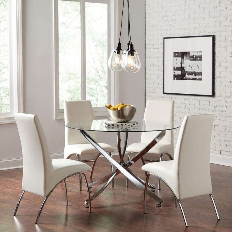 Beckham - Round Glass Top Dining Table