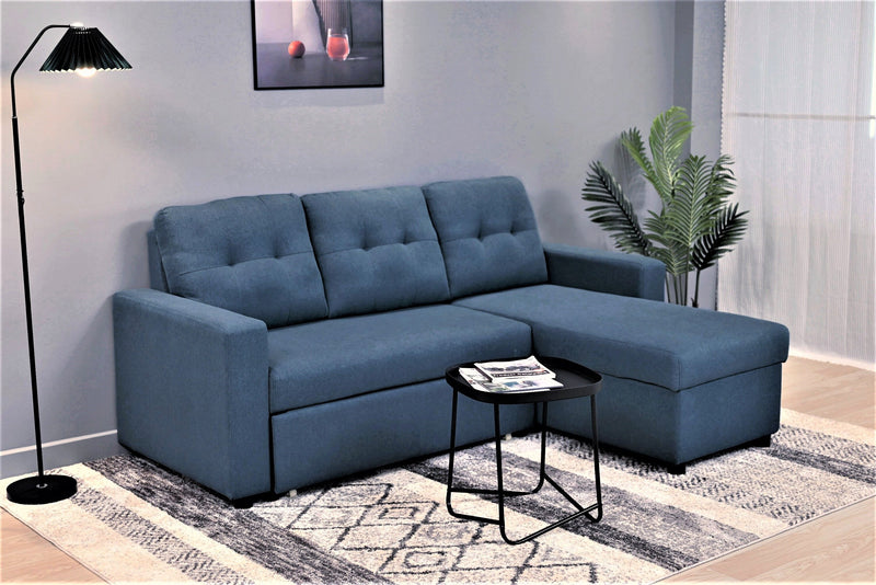 Convertible L Shaped Sectional Sleeper Sofa Bed, Saving Pull Out Couch