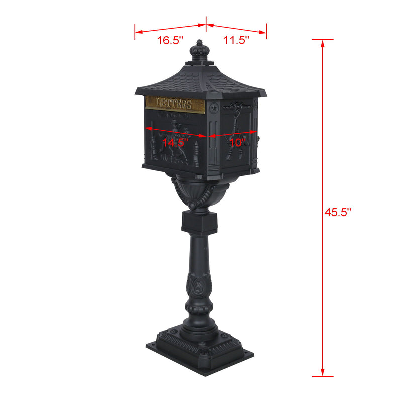 Cast Aluminum Mail Box, Postal Box, Mailbox