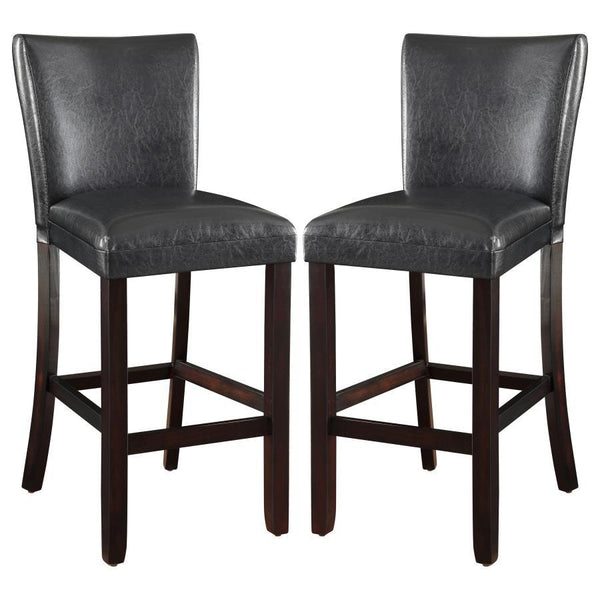 Alberton - Leatherette Upholstered Bar Chair (Set of 2) - Black - Atlantic Fine Furniture Inc