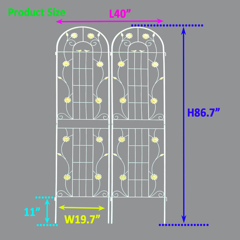 Metal Garden Trellis Rustproof Trellis For Climbing Plant Outdoor Flower Support