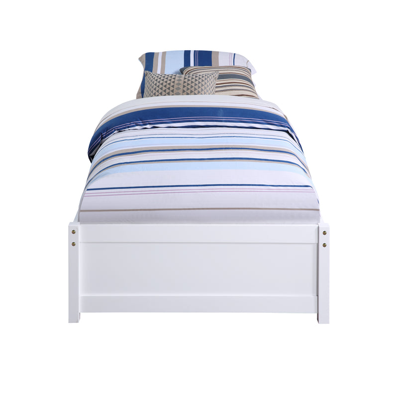 Twin Bed with 2 Drawers, Solid Wood, No Box Spring Needed ,White(New SKU:W504P149042)