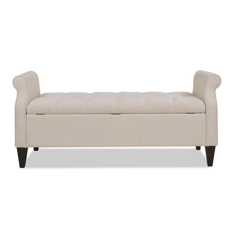 Jacqueline - Tufted Roll Arm Storage Bench