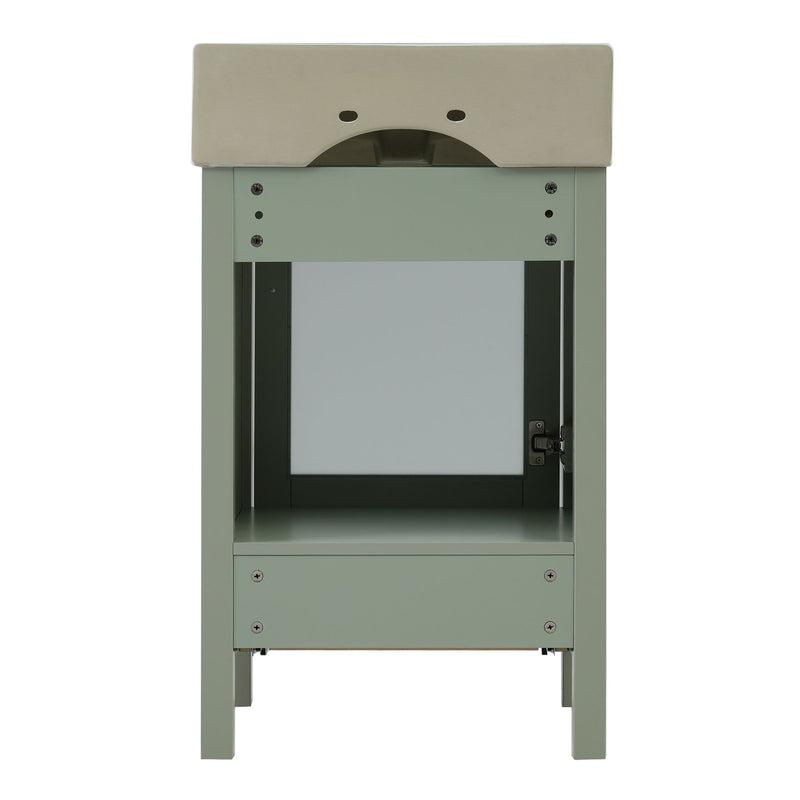 Bathroom Vanity With Ceramic Sink And Ample Storage, Ideal For Small Bathrooms