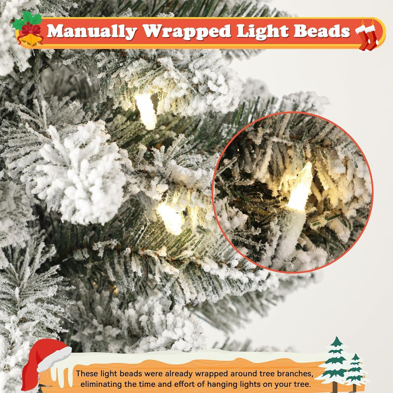 Christmas Trees With Warm White Lights Ideal For Holiday Decorations, Includes Original Base