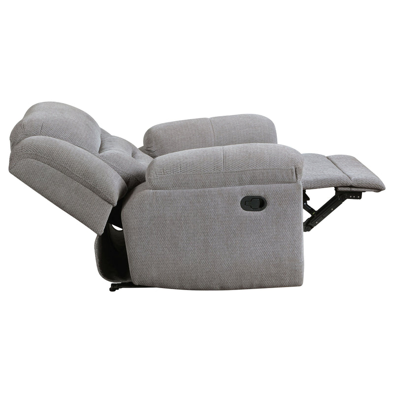 Gilson - Chenille Upholstered Reclining Glider Recliner - Gray