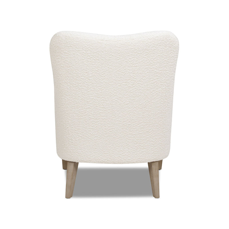 Nimbus - Curved Accent Chair - Ivory White