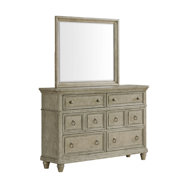 Whit-Ash - Dresser And Mirror Set - Light Gray