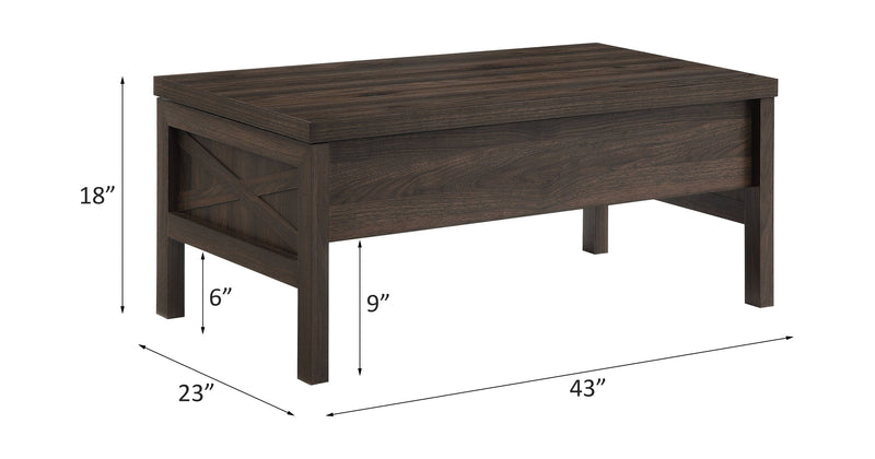 Zola - Table With Lift Top - Walnut