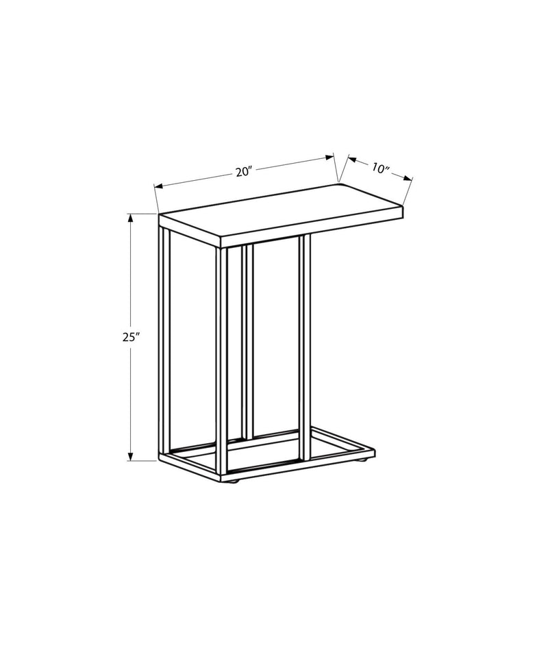 Accent Table, C - Shaped, Transitional - Brown