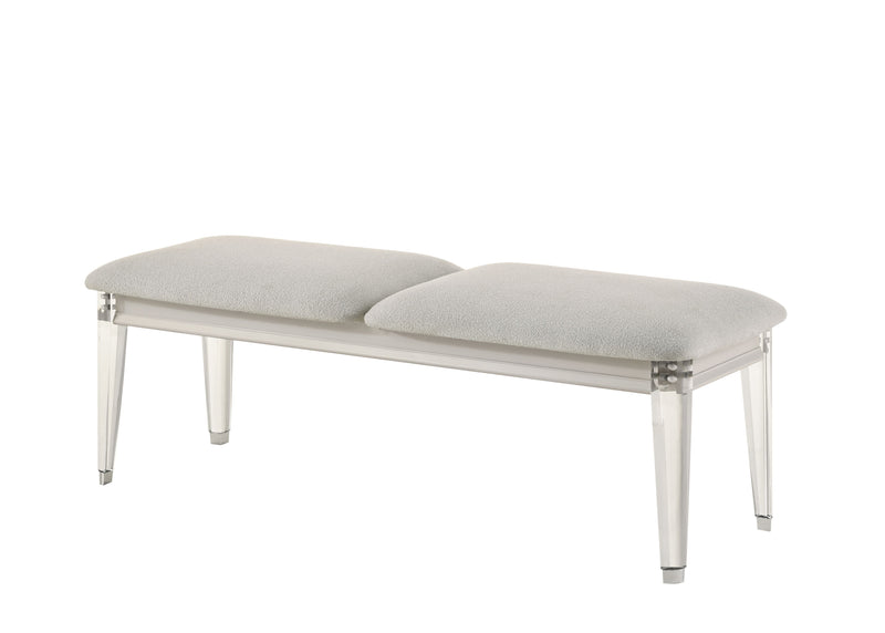 Laveda - Boucle Bench - Light Gray / White