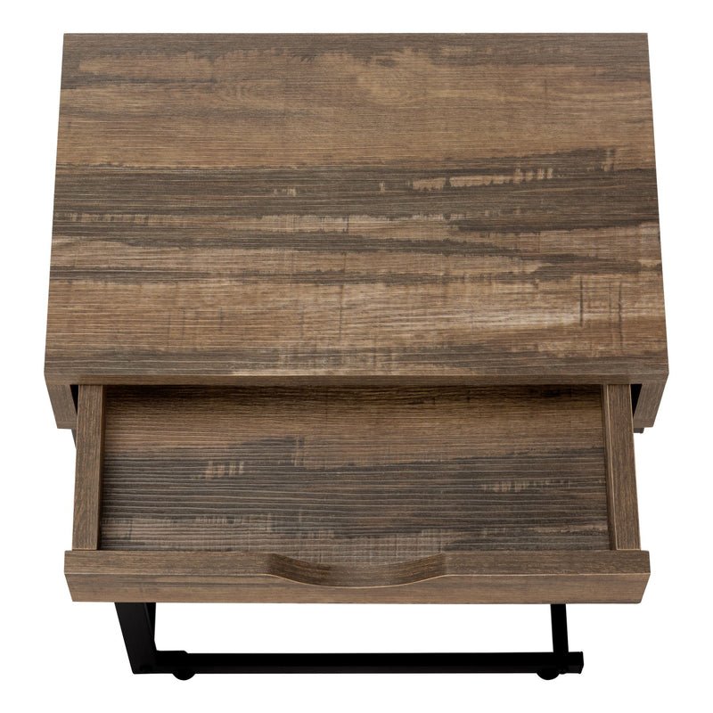 Accent Table, C - Shaped Contemporary Elegant Desig