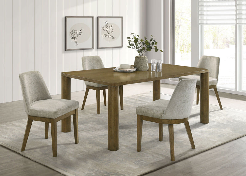 Castlewood - Rectangular Wood Dining Table - Brown Oak