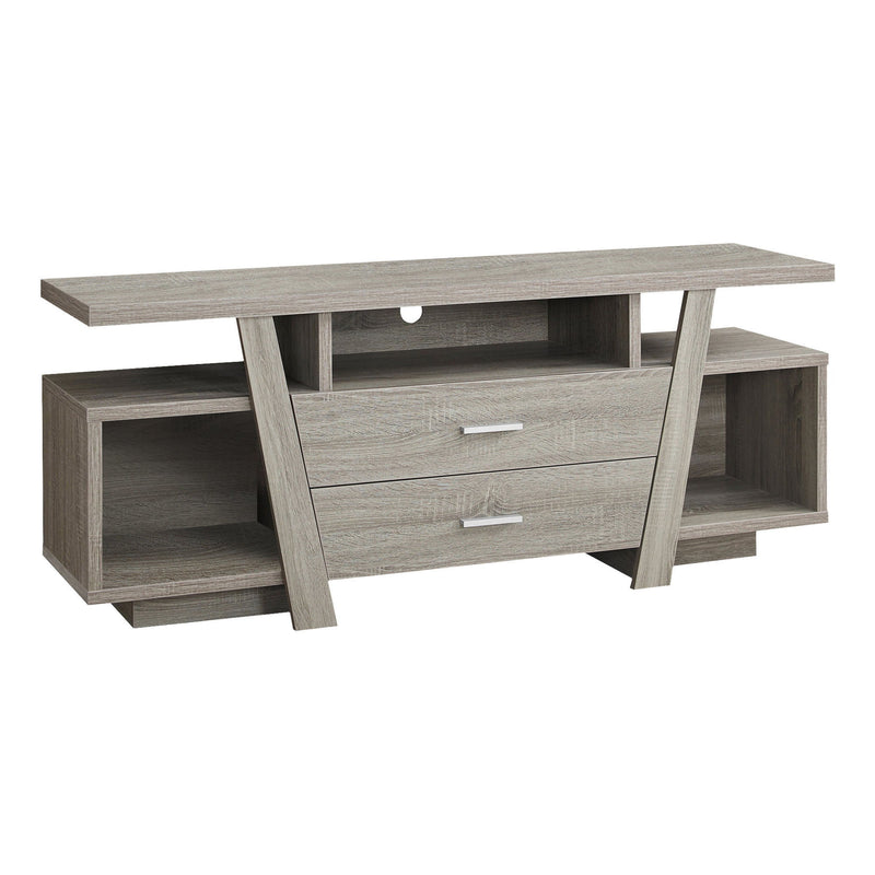 TV Stand, Console, Media Entertainment Center, Storage Drawers, Contemporary & Modern - Taupe