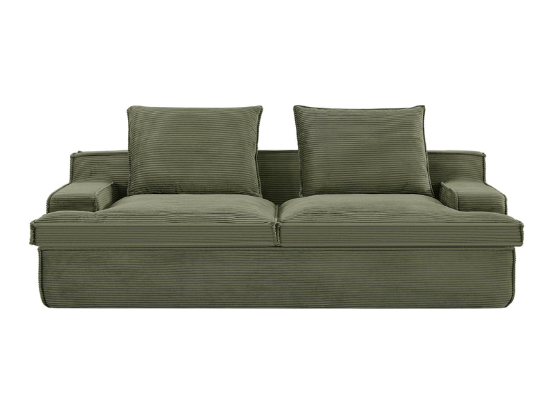 Nimbus - Oversized Full Foam 4 Seater Couch For Living Room Upholstered In Soft Corduroy, Wide Armrests