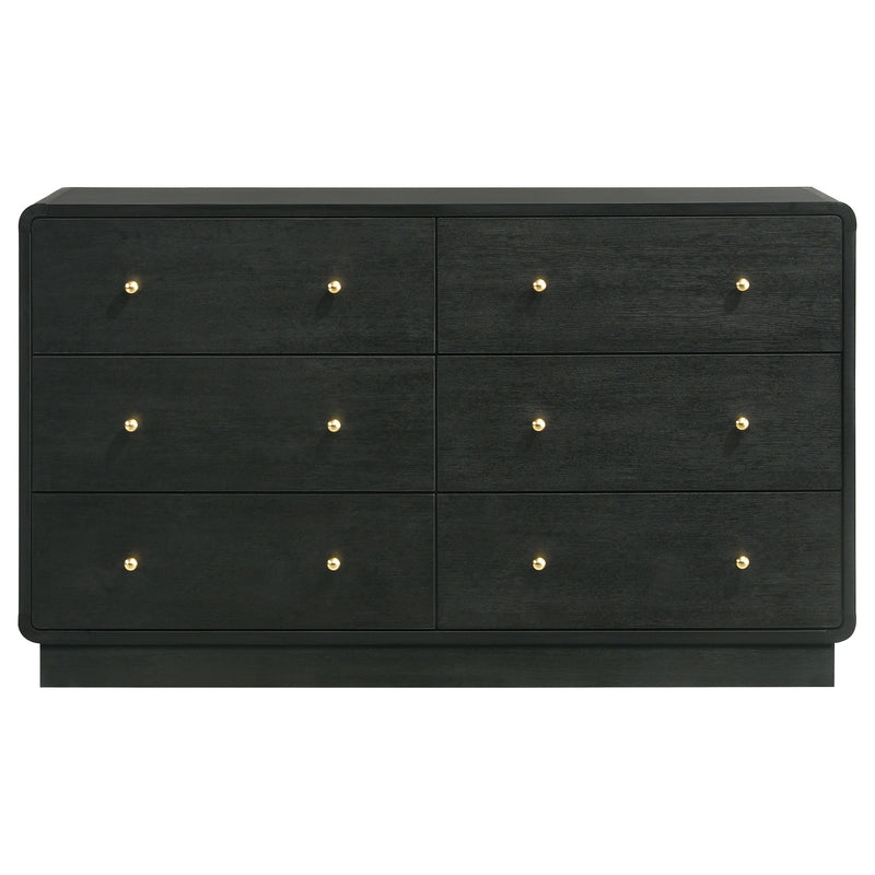 Cavelle - 6-Drawer Dresser Cabinet - Black