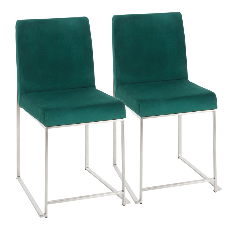 Fuji - Contemporary Modern Elegance High Back Dining Chair (Set of 2)